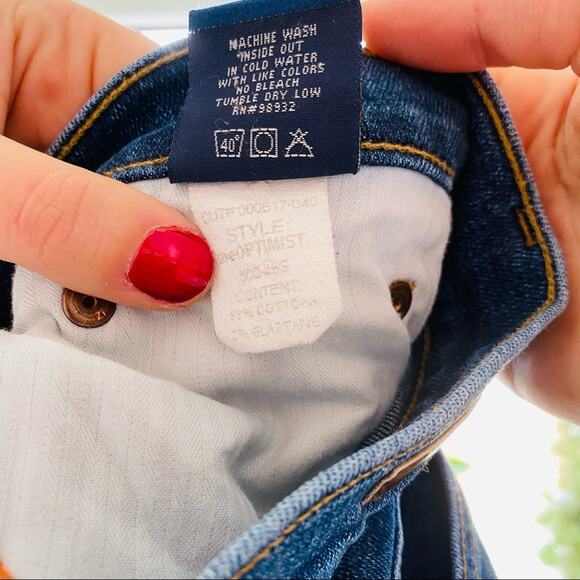 PRINCIPLE Blue  Wash Raw Step Hem Denim Skinny Ankle High Rise Denim Jeans 28 - Picture 7 of 9